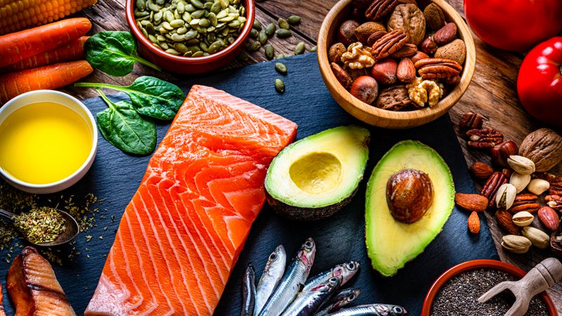 Illustration d'aliments riches en oméga 3