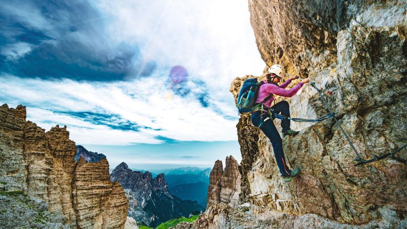 Illustration de via ferrata