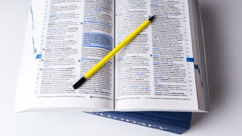 Illustration d'un dictionnaire