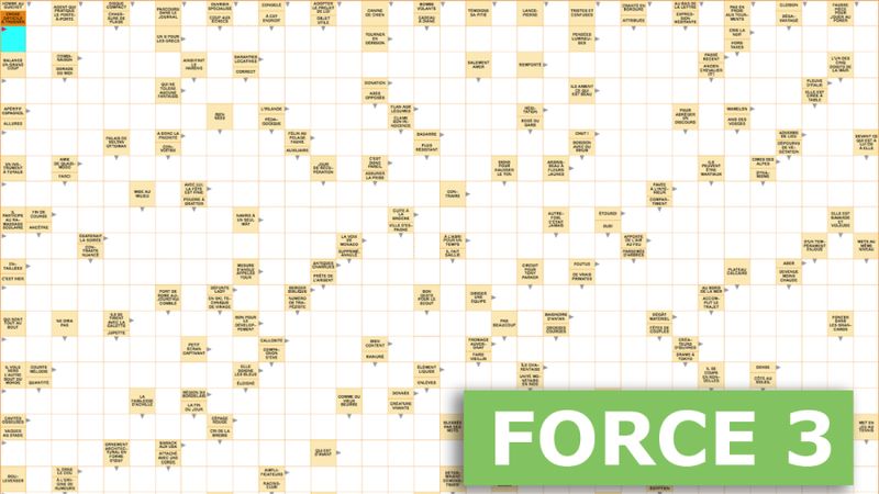 Mots fléchés géants Force 3