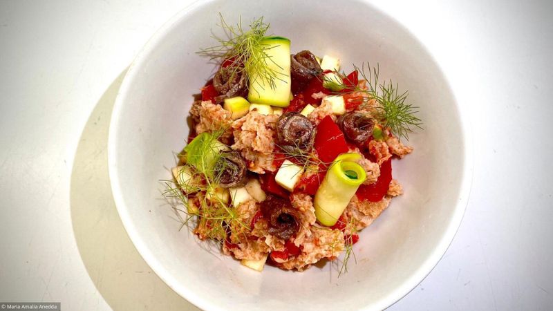 panzanella tomate concombre anchois